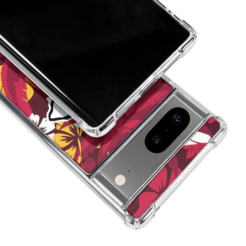 NFL Kansas City Chiefs Tropical Print Google Pixel 7a Clear Case